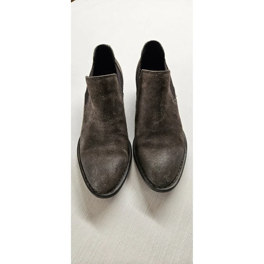 Born Kerri Womens Distressed Brown Suede Ankle Boots Booties F52142 Size 7M